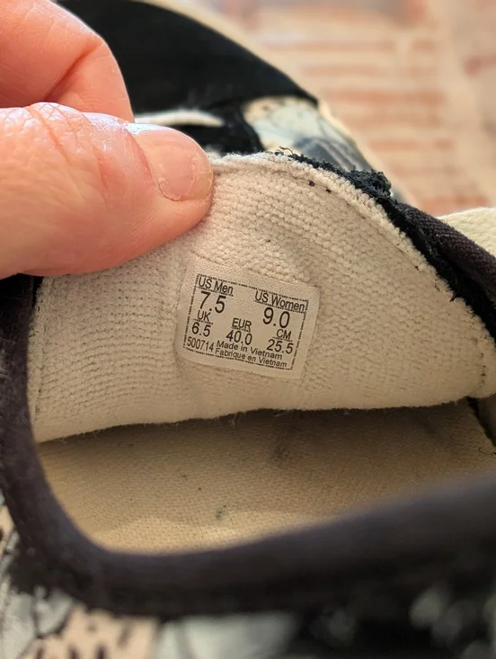 Vans Black & Light Blue Floral Low-Top Lace-Up Sneakers - Picture 6 of 6